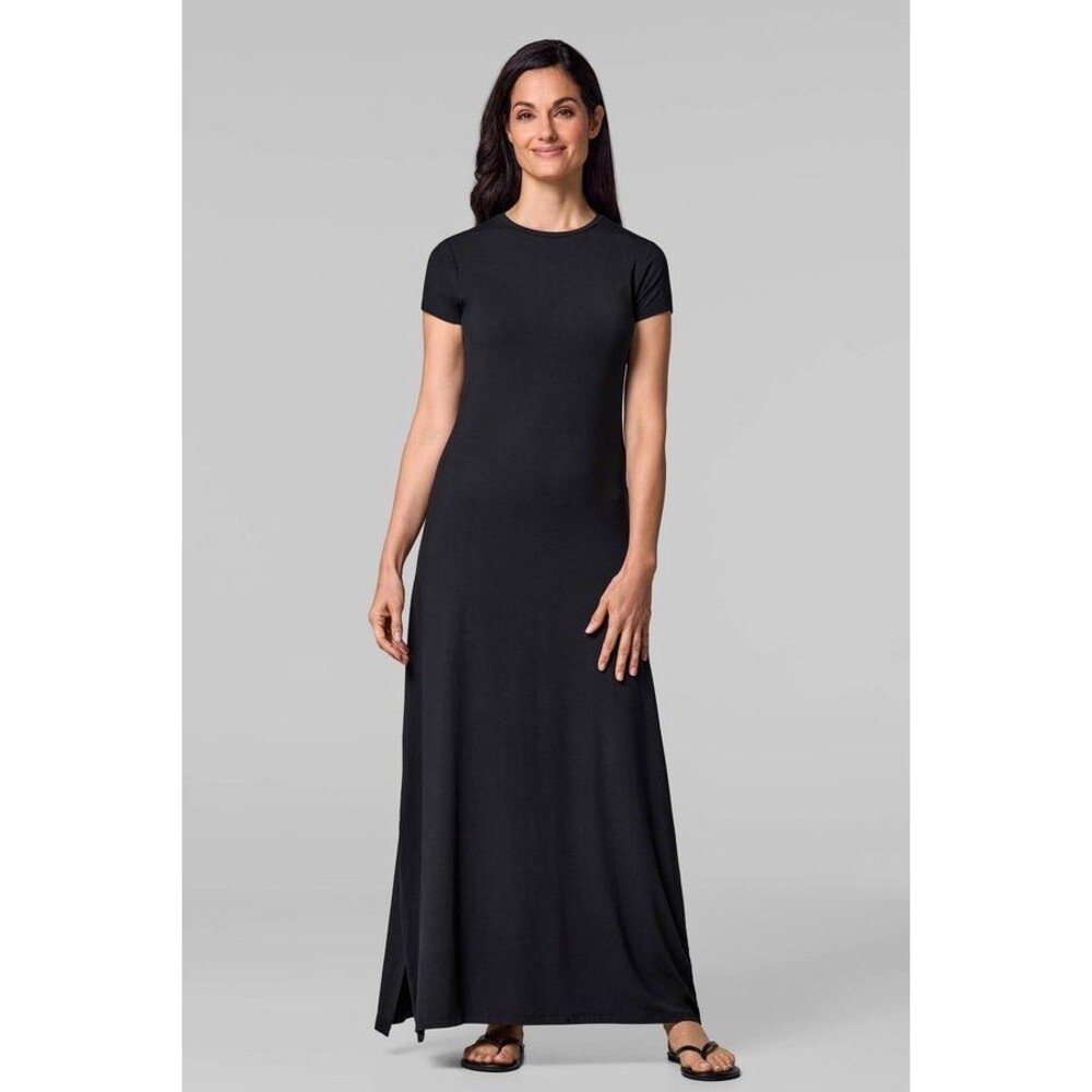 NWT Coolibar Dounelle Maxi Dress Womens 3X UPF 50+ UV Protection Black New